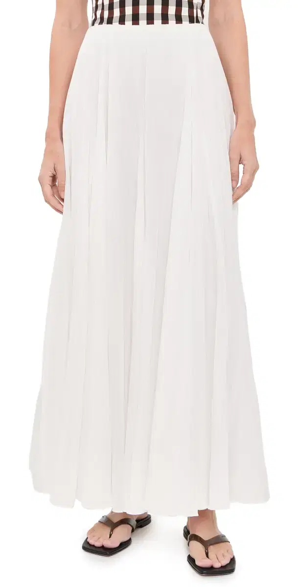 Vince Crinkled axi Skirt Off White