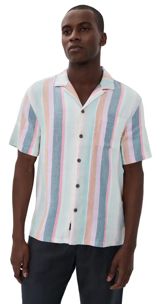 Breeze Camp Shirt Summer Skies Stripe