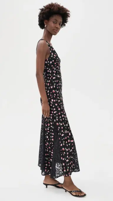 Damson Madder Genevieve Midi Dress Rose 8 | Thumbnail 4