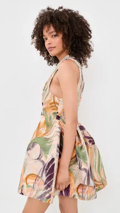 Andrea Iyamah Venti Jacquard Dress Vibra Jacquard | Thumbnail 4