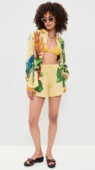 Farm Rio Banana Grapes Shirt Banana Grapes Yellow | Thumbnail 5