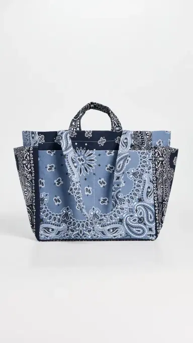 Call It By Your Name Sac Picnic Tote Bag Chambray/Navy One Size | Thumbnail 2