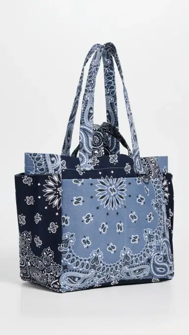 Call It By Your Name Sac Picnic Tote Bag Chambray/Navy One Size | Thumbnail 4