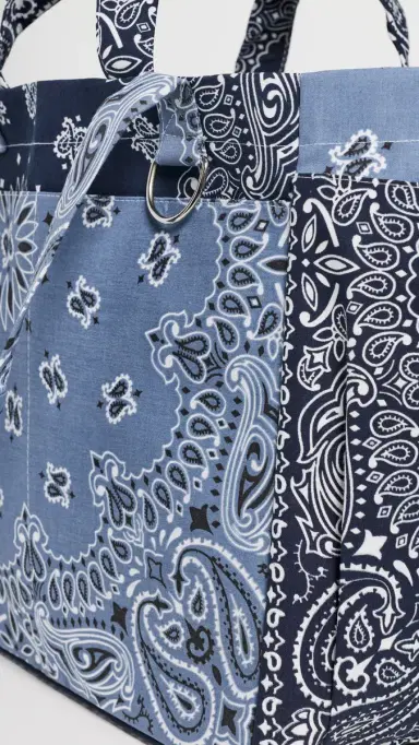 Call It By Your Name Sac Picnic Tote Bag Chambray/Navy One Size | Thumbnail 5
