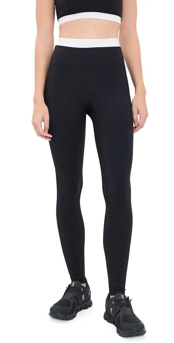 Ribbed ayered Full eggings Black/White