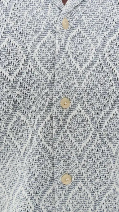 Faherty Oasis Camp Shirt Blue Island Medallion | Thumbnail 6