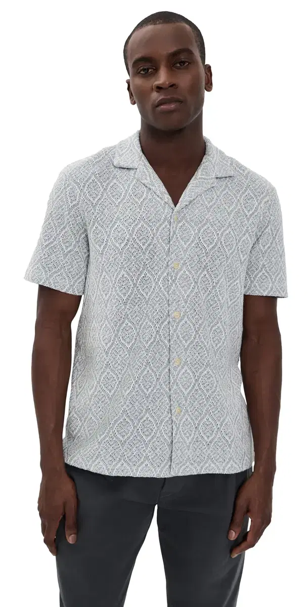 Oasis Camp Shirt Blue Island Medallion