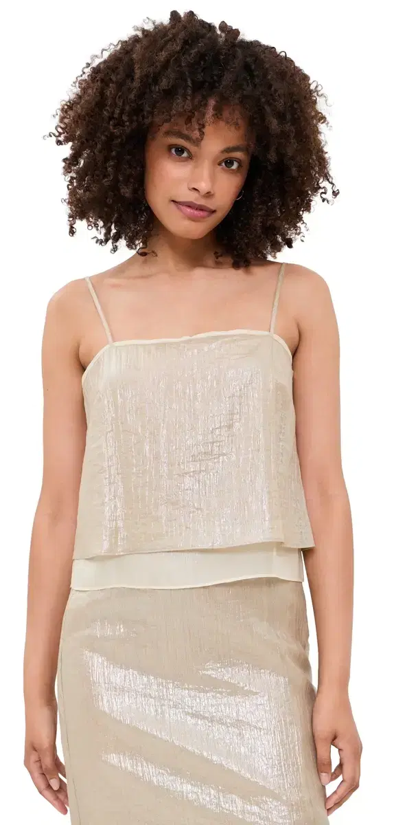 rag & bone Suki Combo Top Beige
