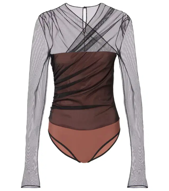 Renee draped tulle bodysuit
