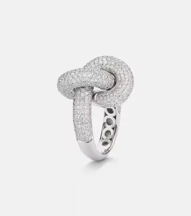 Engelbert Legacy Knot Big 18kt white gold ring with diamonds | Thumbnail 2