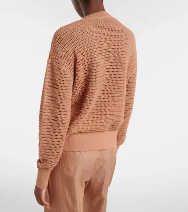 Varley Gaia open-knit cotton sweater | Thumbnail 4