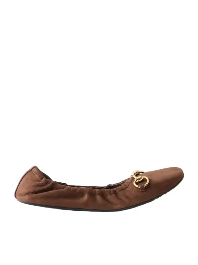Horsebit-embellished Leather Ballet Flats