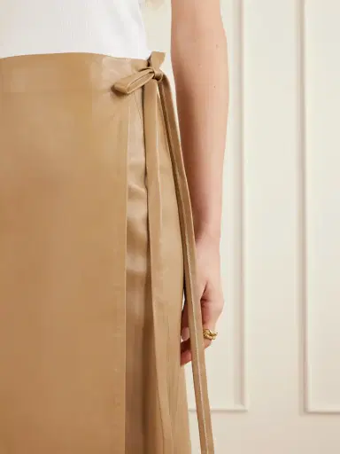 Nour Hammour Paneled Leather Maxi Wrap Skirt | Thumbnail 5 Nour Hammour Paneled Leather Maxi Wrap Skirt | Thumbnail 5