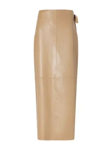 Nour Hammour Paneled Leather Maxi Wrap Skirt | Thumbnail 1 Nour Hammour Paneled Leather Maxi Wrap Skirt | Thumbnail 1