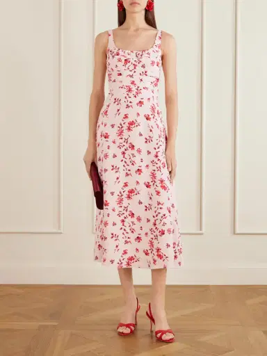 Emilia Wickstead Verena Ruched Floral-print Silk Midi Dress | Thumbnail 2 Emilia Wickstead Verena Ruched Floral-print Silk Midi Dress | Thumbnail 2
