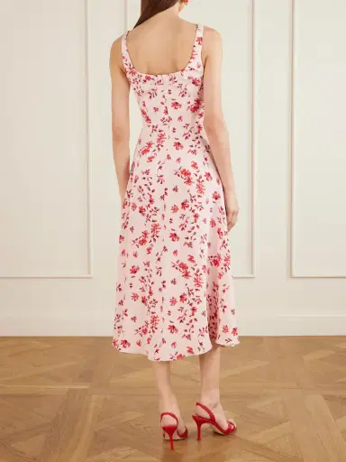 Emilia Wickstead Verena Ruched Floral-print Silk Midi Dress | Thumbnail 3 Emilia Wickstead Verena Ruched Floral-print Silk Midi Dress | Thumbnail 3