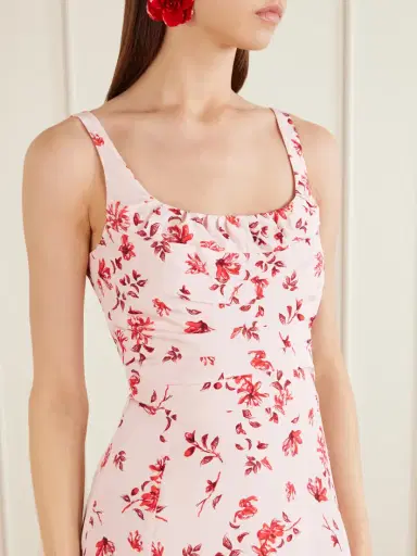 Emilia Wickstead Verena Ruched Floral-print Silk Midi Dress | Thumbnail 4 Emilia Wickstead Verena Ruched Floral-print Silk Midi Dress | Thumbnail 4