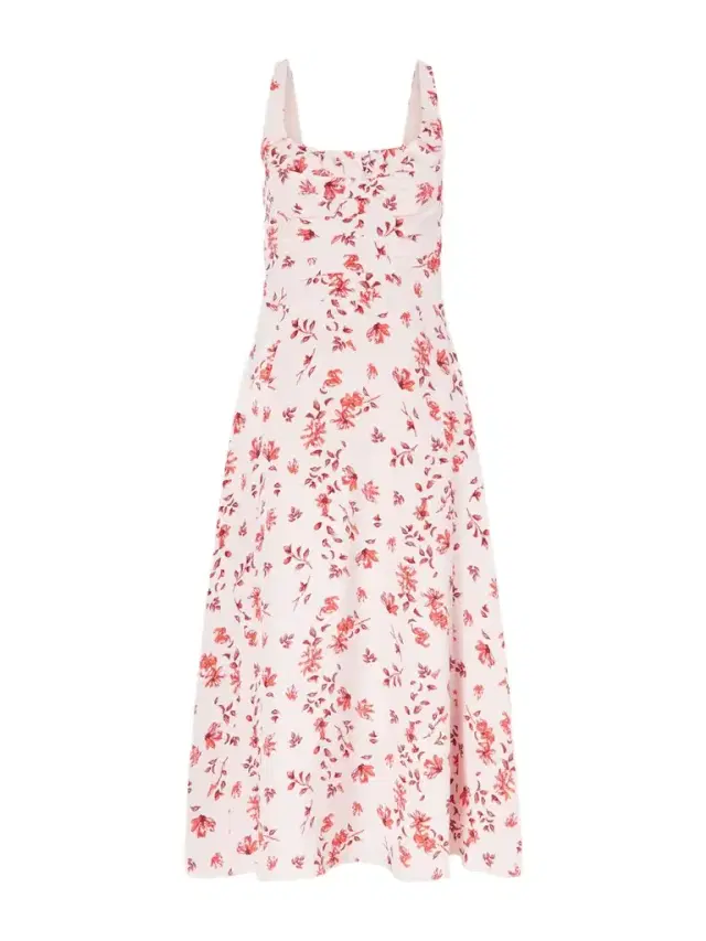 Emilia Wickstead Verena Ruched Floral-print Silk Midi Dress