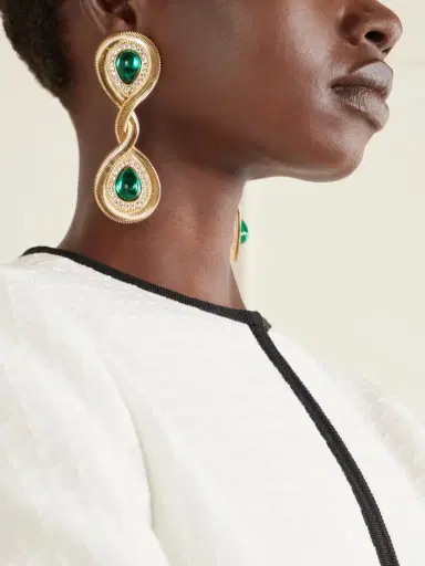 Valentino Garavani tone Crystal Earrings | Thumbnail 2