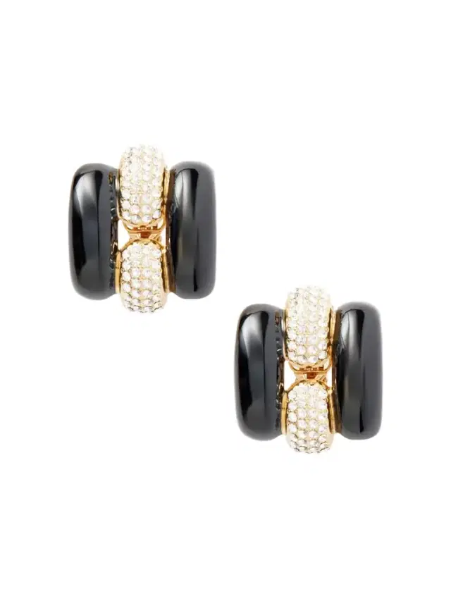 Valentino Garavani Pas Plus Crystal-embellished Enamel Earrings