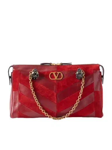 Valentino Garavani Growl Medium Embellished Leather Shoulder Bag | Thumbnail 1 Valentino Garavani Growl Medium Embellished Leather Shoulder Bag | Thumbnail 1