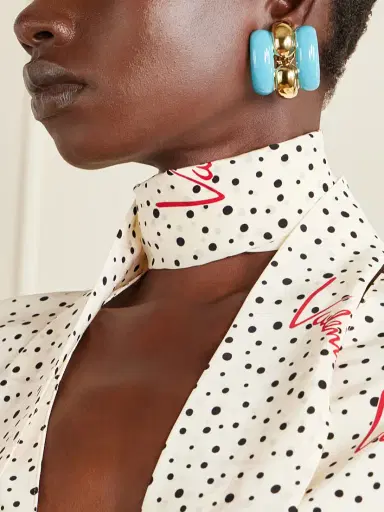 Valentino Garavani Pas Plus Enamel Earrings | Thumbnail 2 Valentino Garavani Pas Plus Enamel Earrings | Thumbnail 2