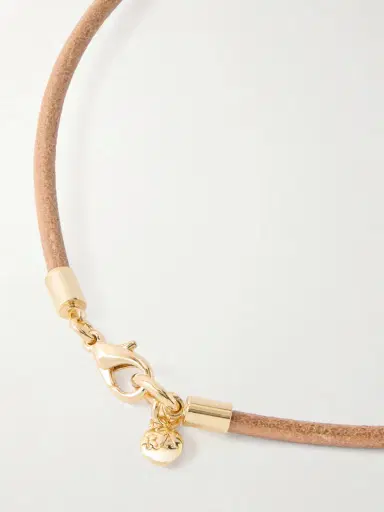 Roxanne Assoulin The Leather Stone Gold-tone, Multi-stone And Leather Necklace | Thumbnail 3 Roxanne Assoulin The Leather Stone Gold-tone, Multi-stone And Leather Necklace | Thumbnail 3