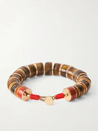 Roxanne Assoulin The Stone Slide Gold-tone And Tiger's Eye Beaded Bracelet | Thumbnail 3