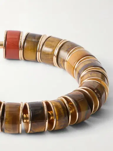 Roxanne Assoulin The Stone Slide Gold-tone And Tiger's Eye Beaded Bracelet | Thumbnail 4