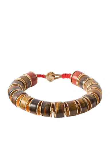 Roxanne Assoulin The Stone Slide Gold-tone And Tiger's Eye Beaded Bracelet | Thumbnail 1