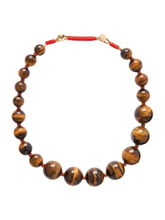 The Very Big Bead Stone Tiger's Eye Necklace
