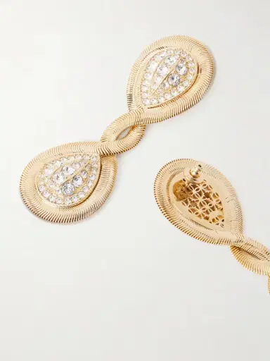 Valentino Garavani Gold-tone Crystal Earrings | Thumbnail 3 Valentino Garavani Gold-tone Crystal Earrings | Thumbnail 3
