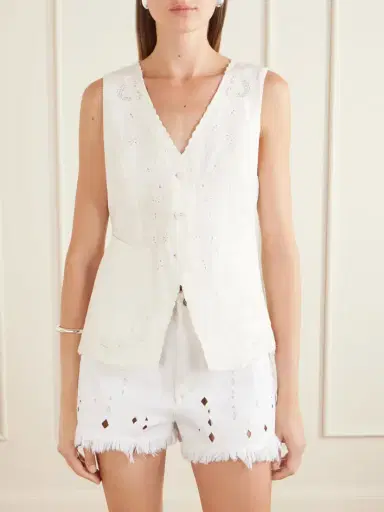 Rixo Jesse Broderie Anglaise Linen-blend Top | Thumbnail 3 Rixo Jesse Broderie Anglaise Linen-blend Top | Thumbnail 3