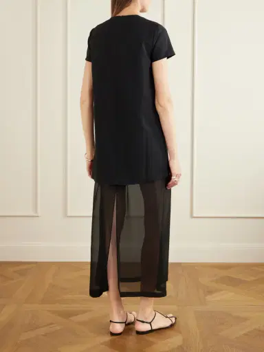 La Ligne Crepe And Chiffon Maxi Dress | Thumbnail 3