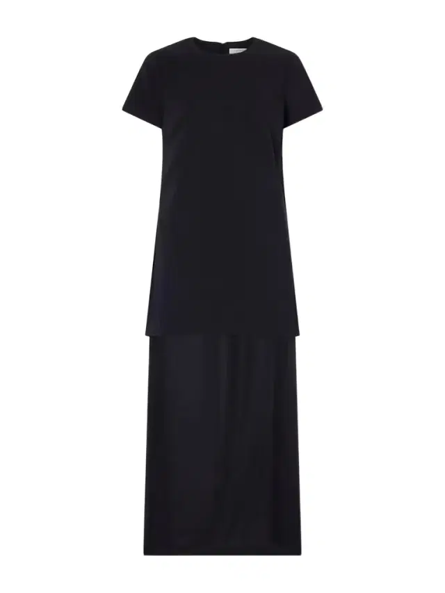 Crepe And Chiffon Maxi Dress