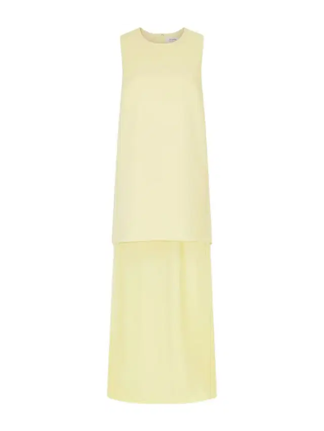 Crepe And Chiffon Maxi Dress
