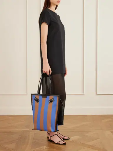 Proenza Schouler North South Days Striped Leather-trimmed Canvas Tote | Thumbnail 3 Proenza Schouler North South Days Striped Leather-trimmed Canvas Tote | Thumbnail 3