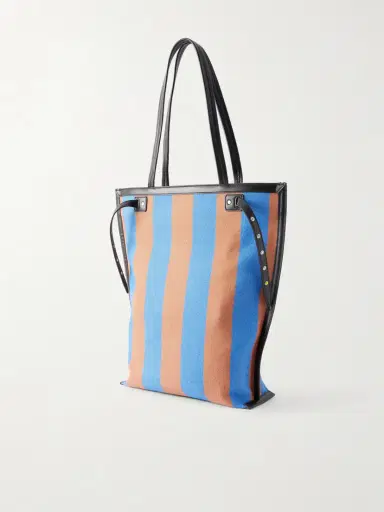Proenza Schouler North South Days Striped Leather-trimmed Canvas Tote | Thumbnail 4 Proenza Schouler North South Days Striped Leather-trimmed Canvas Tote | Thumbnail 4