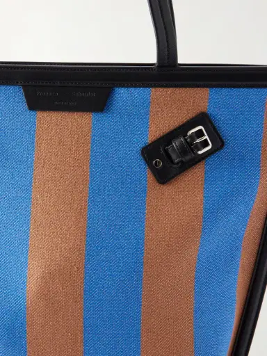 Proenza Schouler North South Days Striped Leather-trimmed Canvas Tote | Thumbnail 5 Proenza Schouler North South Days Striped Leather-trimmed Canvas Tote | Thumbnail 5