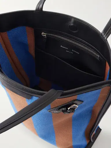 Proenza Schouler North South Days Striped Leather-trimmed Canvas Tote | Thumbnail 6 Proenza Schouler North South Days Striped Leather-trimmed Canvas Tote | Thumbnail 6