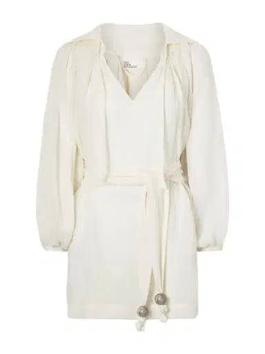 Lisa Marie Fernandez Poet Belted Linen Mini Dress | Thumbnail 1 Lisa Marie Fernandez Poet Belted Linen Mini Dress | Thumbnail 1