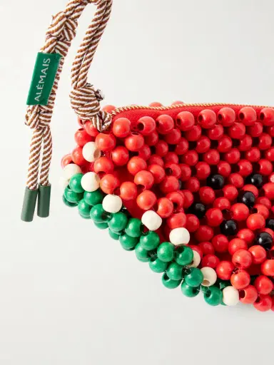 ALÉMAIS Watermelon Beaded Wood Shoulder Bag | Thumbnail 5 ALÉMAIS Watermelon Beaded Wood Shoulder Bag | Thumbnail 5