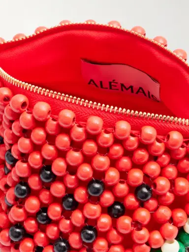 ALÉMAIS Watermelon Beaded Wood Shoulder Bag | Thumbnail 6 ALÉMAIS Watermelon Beaded Wood Shoulder Bag | Thumbnail 6