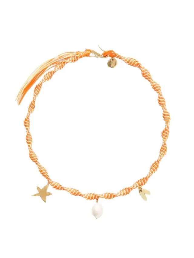 ALÉMAIS Calypso Macrame And Pearl Charm Necklace