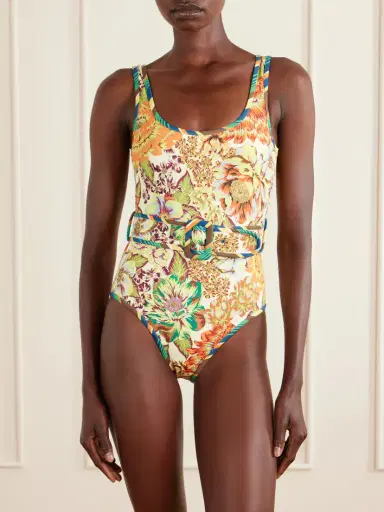 ALÉMAIS Charlie Belted Floral-print Swimsuit | Thumbnail 2
