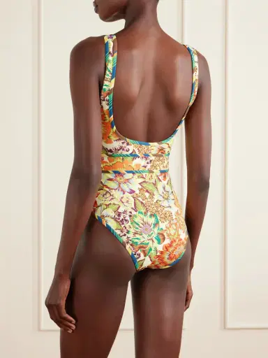 ALÉMAIS Charlie Belted Floral-print Swimsuit | Thumbnail 3