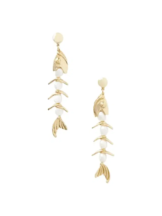 ALÉMAIS Calypso Gold-tone And Pearl Drop Earrings
