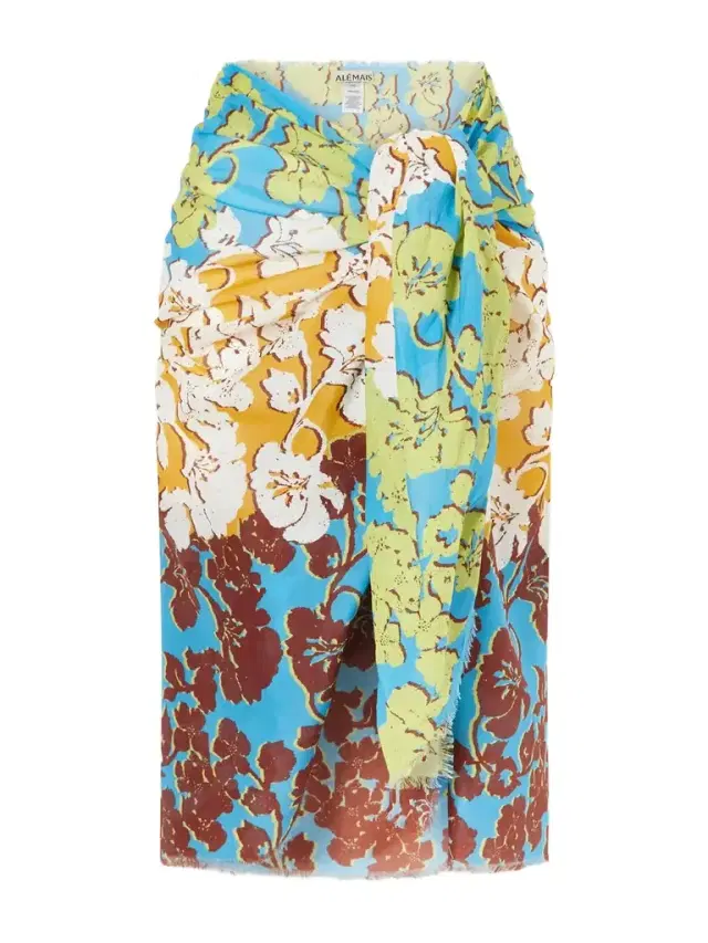 Splice Printed Organic Cotton-voile Pareo