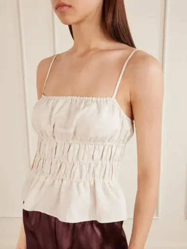 Staud Ayla Ruffled Linen Tank | Thumbnail 4 Staud Ayla Ruffled Linen Tank | Thumbnail 4