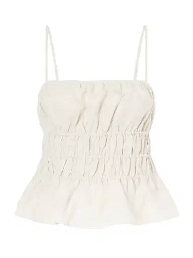 Staud Ayla Ruffled Linen Tank | Thumbnail 1 Staud Ayla Ruffled Linen Tank | Thumbnail 1